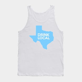 Texas Drink Local TX Blue Tank Top